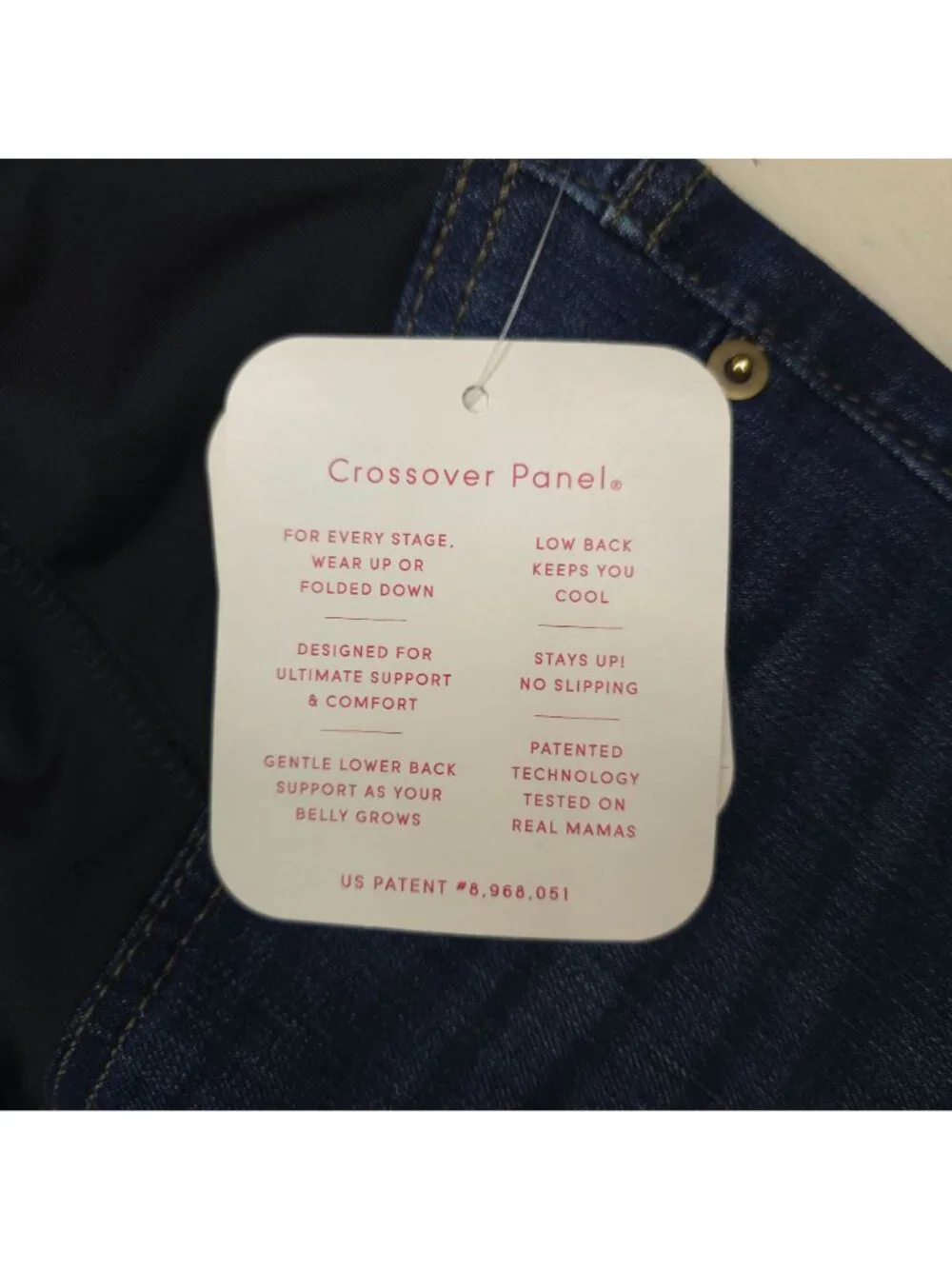 Isabel Maternity Skinny Maternity Jeans With Crossover Panel Size 8/29R Blue